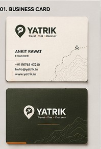 Business cards, light and dark