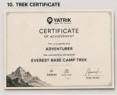 Trek certificate of achievement