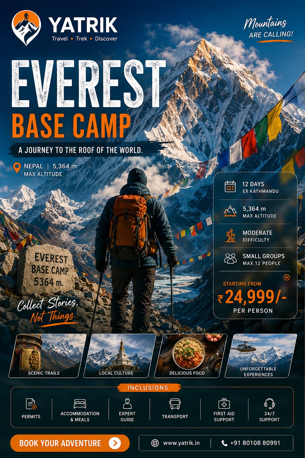 Concept poster: Everest Base Camp — a journey to the roof of the world
